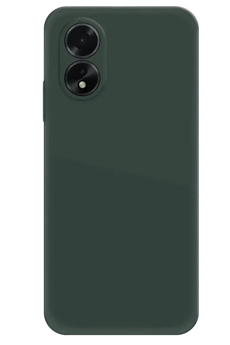 Oppo A38 Kılıf First Silikon - Koyu Yeşil