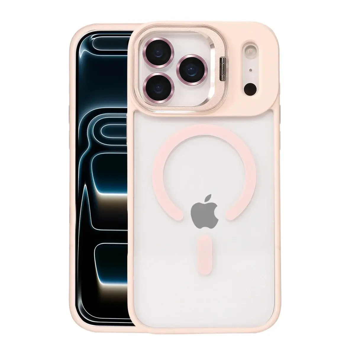 Joko Apple İphone 17 Pro Rem Lensli Magsafe Standlı Kapak - Pembe