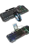 RGB Işıklı Gang Oyuncu Klavye Q Klavye Mouse Hediyeli-1
