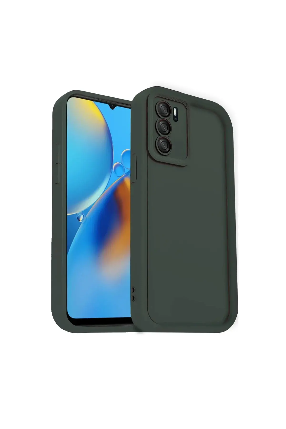 Oppo A16 Kılıf Viera Silikon - Koyu Yeşil