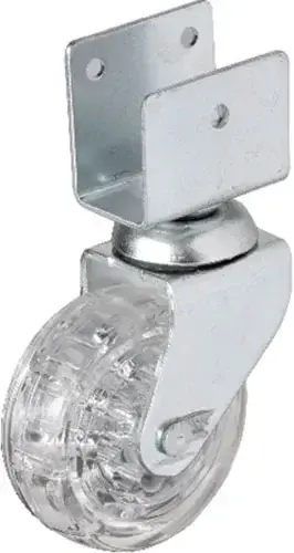 328 - 50x20 Mm Şeffaf Makaralı Kısa U Tablalı Teker 4 Adet