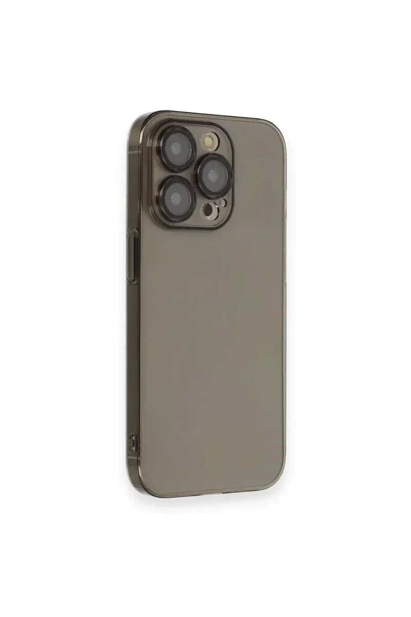 Apple iPhone 13 Pro Max Kılıf Armada Lensli Kapak - Siyah