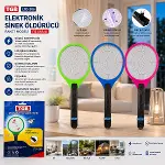 Raket Modeli Fiş Sarjlı Elektronik Sinek Öldürücü Cız Makine LTD-206-2