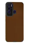 Tecno Pova Neo Kılıf Loop Deri Silikon - Kahverengi-1