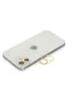 Apple iPhone 11 Renkli Kamera Lens Koruma Cam - Sarı-Turuncu-1