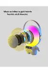 RGB Işıklı Astronot Bluetooth Hoparlör Karaoke Mikrofonlu-5