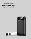 Hızlı Şarj Destekli 20.000mAh Powerbank USB Type-C Lightning LCD-3