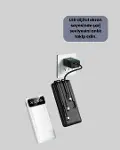 Hızlı Şarj Destekli 20.000mAh Powerbank USB Type-C Lightning LCD-4