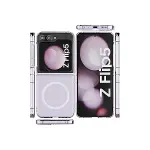 Samsung Galaxy Z Flip 5 Kılıf Magneticsafe Şeffaf Silikon - Şeffaf-2