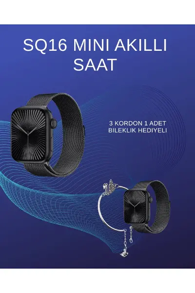 SQ-16 Mini Series 10 Akıllı Saat | Spor Modları, Bildirim ve Müzik Kontrolü