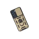 Samsung Galaxy S23 Fe Kılıf Pars Lens Yüzüklü Silikon - Gold-3