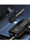 Yüksek Kalite Profesyonel 3 In 1 Kablosuz Taşınabilir Yaka krofonu Youtube Facebook Tiktok-2