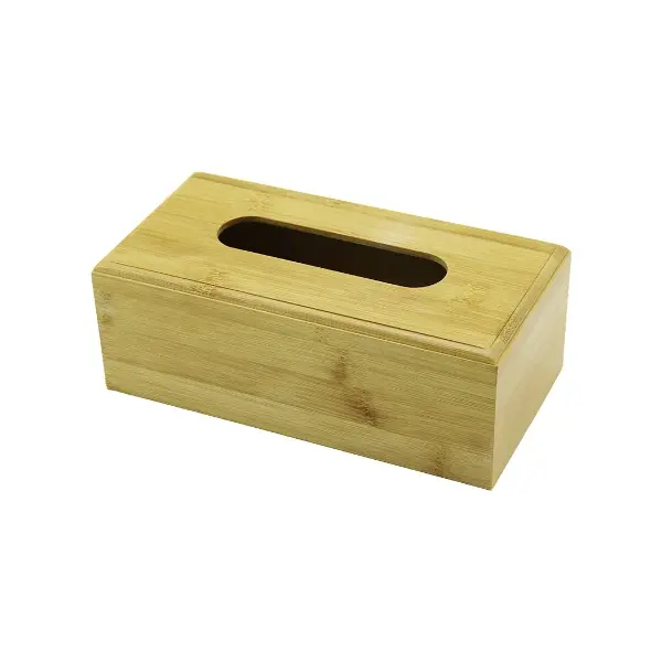 Ahşap - Bambu Peçetelik Kutu 11.6 X 22.8CM Alt Kapaklı = Kayar Klı - Aç-kapa