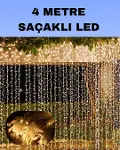 4 Metre Icicle Şelale Led Perde Işık Sarı Aydınlatma-1