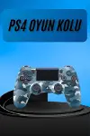PS4 Joystick Oyun Kolu Titreşimli Uzun Pil Ömrü USB Şarj Kablolu-2