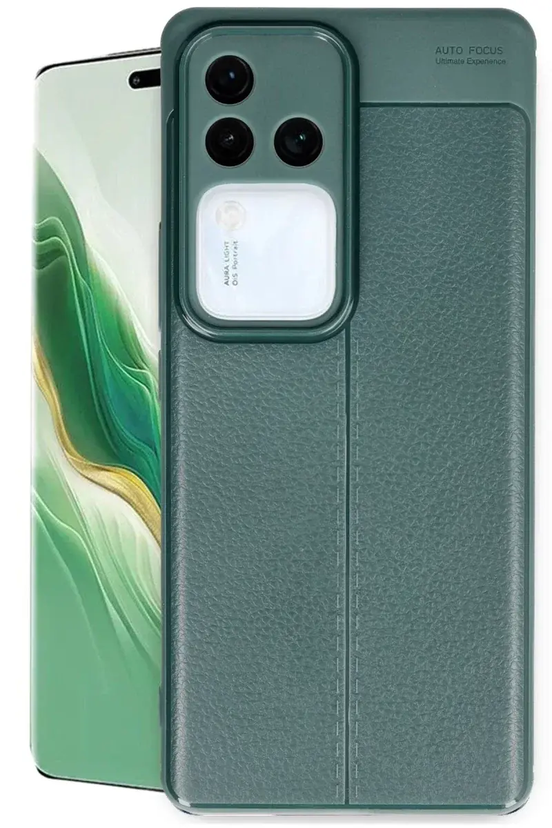 Vivo V30 5G Kılıf Auto Focus Kapak - Koyu Yeşil