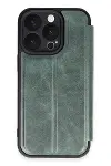 Apple iPhone 16 Pro Max Kılıf Flip Cover - Koyu Yeşil-1
