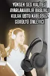 Kulak Üstü Kablosuz Bluetooth Kulaklık Gürültü Önleyici Uzun Şarj Süreli-2