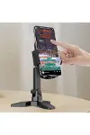 Masaüstü Telefon Standı 360 Derece Dönebilen Başlıklı Ayaklı Telefon Tripodu-1