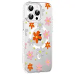 Joko Apple İphone 14 Pro Max Floral Magsafe Kapak - Turuncu-1
