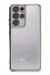 Samsung Galaxy S21 Ultra Kılıf Razer Lensli Silikon - Gold-2