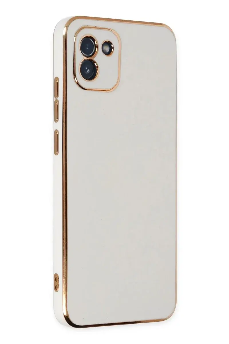 Samsung Galaxy A03 Kılıf Volet Silikon - Beyaz