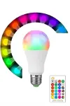Akıllı RGB Led Ampul Led Uzaktan Kumandalı Renk Değiştiren Ampul-4