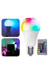 Akıllı RGB Led Ampul Led Uzaktan Kumandalı Renk Değiştiren Ampul-1
