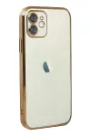 Apple iPhone 11 Kılıf Razer Lensli Silikon - Gold-3