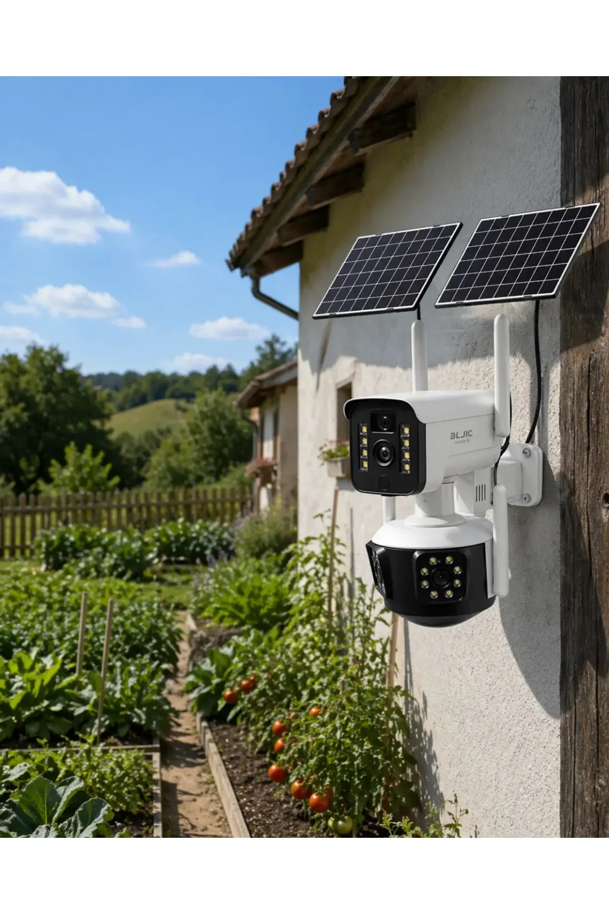 Güneş Enerjili Arıcı Kamerası 4G SIM Kartlı 9MP Üç Lens Yayla Güvenlik Kamerası 2 Yıl Garantili