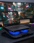 Laptop Soğutucu Stand Çift Fanlı 17 İnç Uyumlu Ayarlanabilir Notebook Altlığı-1