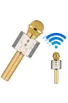 Bluetooth Hoparlör USB AUX SD Kart Kaoroke Mikrofon Uzun Pil Ömrü-1