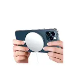 Apple İphone 15 Pro Max Kılıf Magneticsafe Şeffaf Silikon - Şeffaf-2