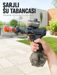Otomatik Su Tabancası Şarjlı LED Işıklı Basınçlı Su Püskürtmeli Oyuncak-1