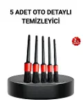 5’li Detay Tezlik Fırçası Seti Araç İç Dış Jant Motor Çok Amaçlı-1