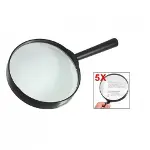 Plastik Siyah Yuvarlak Kolu 100mm Dia Büyüteç 5x Büyüteç-1