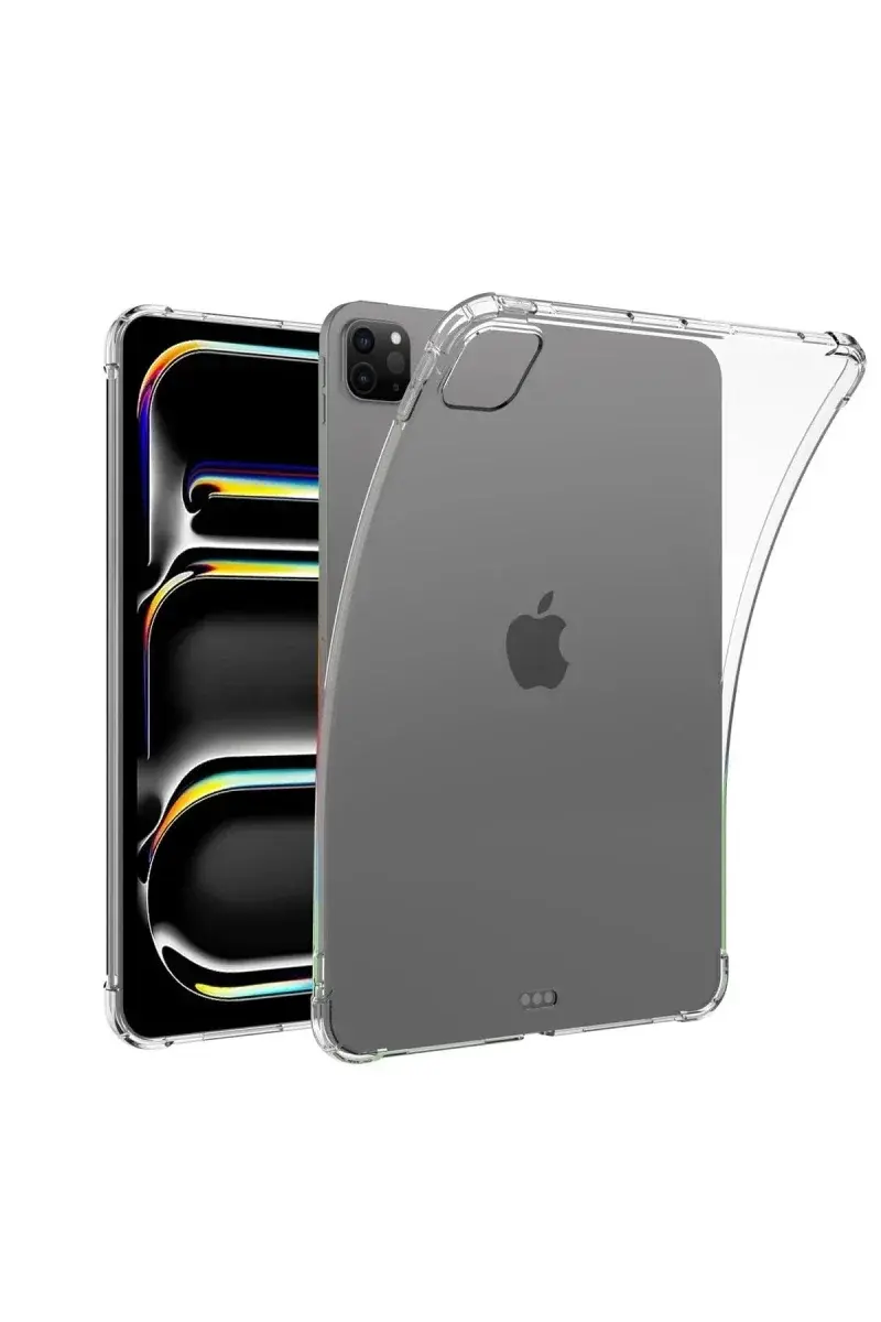 Apple iPad Pro 11 (2024) Kılıf Anti Shock Tablet Silikon - Şeffaf