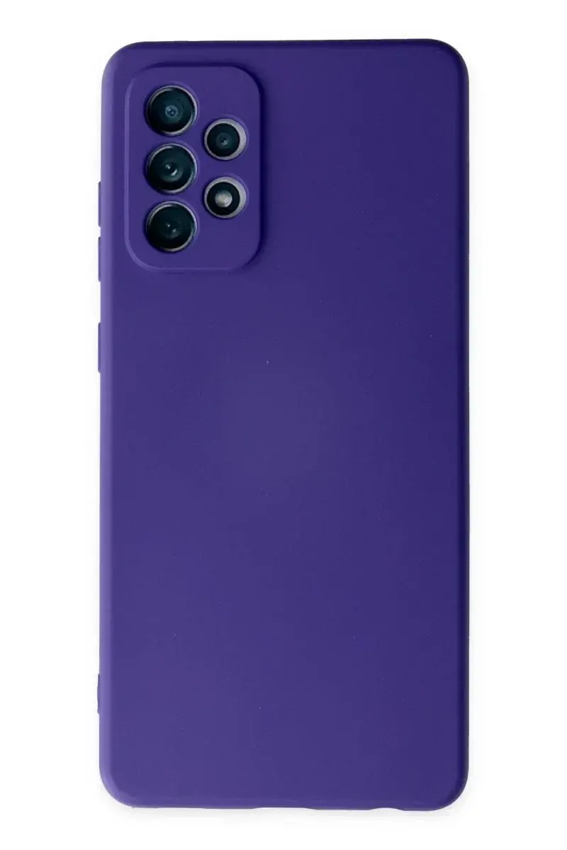 Samsung Galaxy A72 Kılıf Nano içi Kadife Silikon - Mor