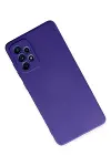 Samsung Galaxy A72 Kılıf Nano içi Kadife Silikon - Mor-3