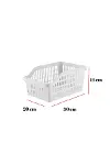 6’lı Buzdolabı Organizeri Düzenleyici Çok Amaçlı Dolap Düzenleyici Beyaz 12x30x14 cm-4