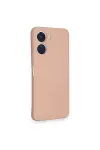 Vivo Y16 Kılıf Nano içi Kadife Silikon - Pudra-2