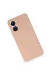 Vivo Y16 Kılıf Nano içi Kadife Silikon - Pudra-3