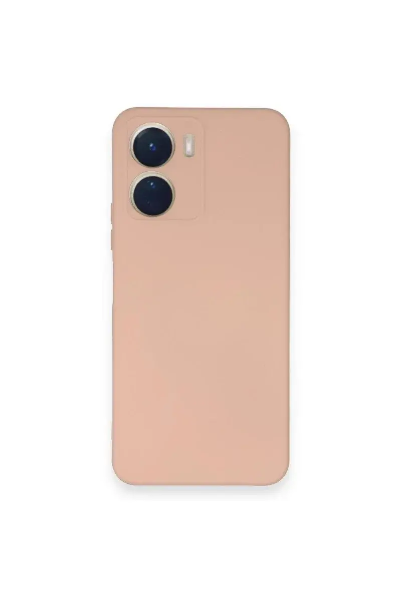 Vivo Y16 Kılıf Nano içi Kadife Silikon - Pudra
