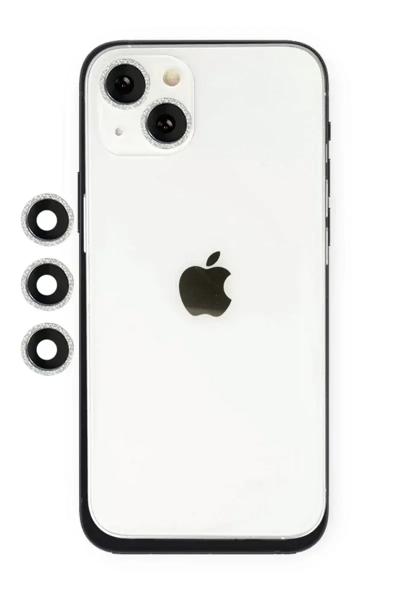 Apple iPhone 14 Shine Kamera Lens - Gümüş