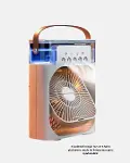 3’ü 1 Arada Mini Klima Fan USB Şarjlı, 7 Renk Gece Lambalı ve Nemlendirici-3
