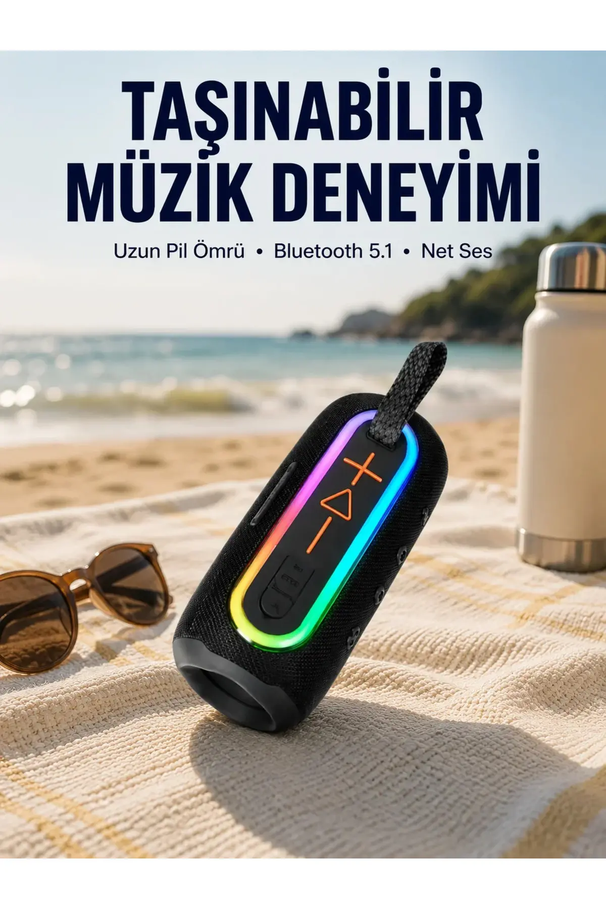 Taşınabilir Bluetooth Hoparlör Kırmızı IP67 Su Geçirmez Yeni Nesil