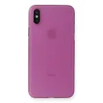 Apple iPhone X Kılıf PP Ultra İnce Kapak - Pembe-2