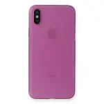 Apple iPhone X Kılıf PP Ultra İnce Kapak - Pembe-3
