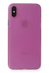 Apple iPhone X Kılıf PP Ultra İnce Kapak - Pembe-1
