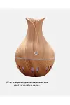Ahşap Desenli 130 ml Aromaterapi Difüzör Sessiz ve USB Bağlantılı-3